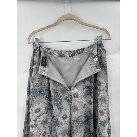 ASTR Nordstrom Floral Midi Skirt Women Medium Lined Spring Summer Beach - Picture 8 of 8